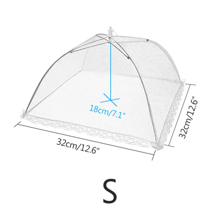 Kitchen Foldable Food Mesh Cover Anti-fly Umbrella Tent Cover Vegetable Fruit Breathable Insect-Proof Lid Food Protection Gadget