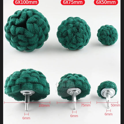 Mushroom-shaped Bacter Cloth Grinding Head with Handle, Nylon Fiber Polishing Wheel, Rust Removal and Grinding Tool