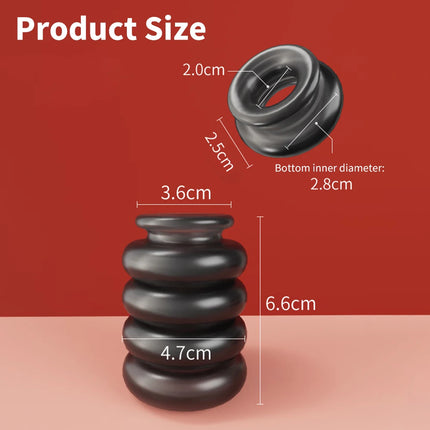 Delay Lock Sperm Fine Men Condom Penis Extender Threaded Enhancer Ring Penetration Sleeve Erection Ring Sex Toys Intimate Goods