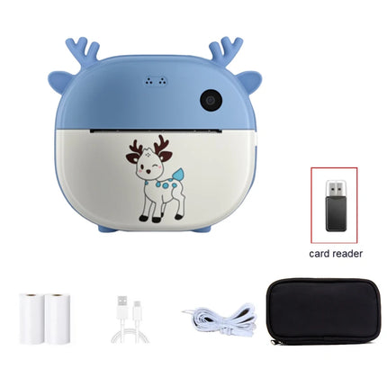 Digital Kids Instant Printing Camera 1080P Portable Video Recorder Printing Camera with Game Toys+32G Memory Christmas Gift