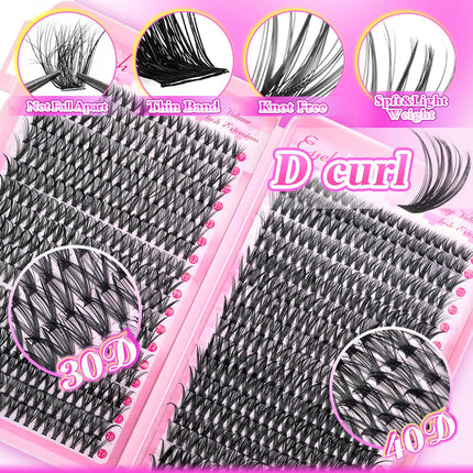 30D 40D Natural Feather-Soft Slim Lash Kit – Effortless Daily Glam for Fresh, Natural Makeup! Ultra-Gentle & Delicate