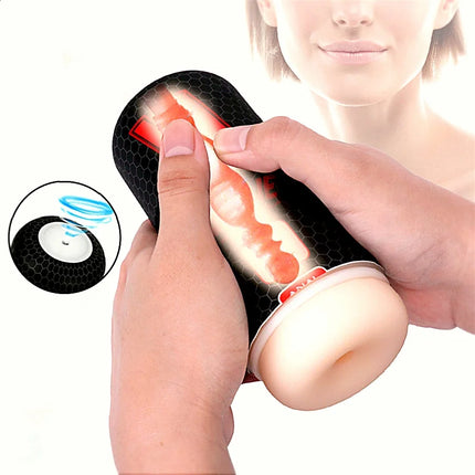 Powerful Sucking Masturbation Cup Realistic Anal Vagina Pocket Pussy Anal Vagina Pocket Pussy Blowjob Massager Male Masturbator