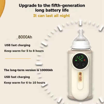 AT59 Universal Thermostatic Milk Warmer-Portable USB Milk Heating Device-Dual Functionality For Home And Travel Heater