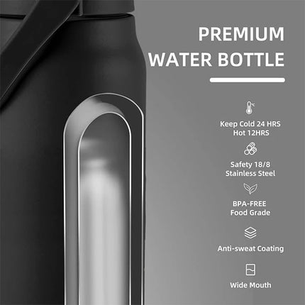 Vacuum Insulated Thermos Water Bottle BPA-Free Stainless Steel Water Bottles Flask for Cold & Hot Drink Coffee Office Home