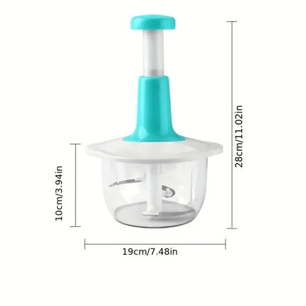 Manual Food Chopper Vegetable Chopper Hand Press Household Garlic Press Multifunctional Meat Grinder for Fruits Veggies Salad
