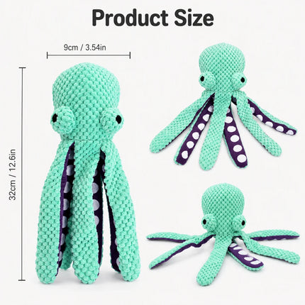 Pet Dog Plush Octopus Toy Interactive Sound Anti-demolition Home Teeth Grinding Large and Small Dog Relieve Boredom Dog Supplies