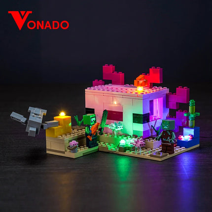 LED Light Kit for Axolotl House Building Set - USB & Battery Powered Lighting