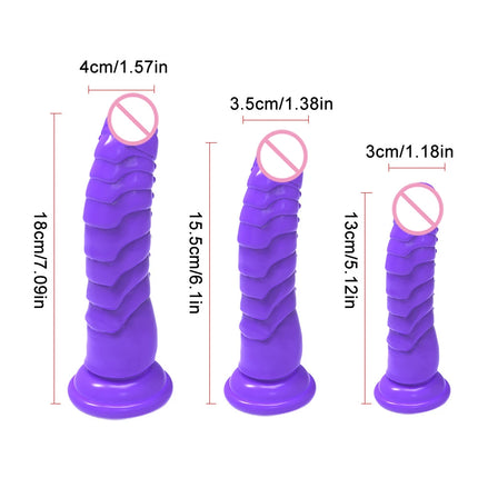 Realistic Black Dildo with Strong Suction Cup Base, Soft Penis Sex Toy for Women and Men, Hands-Free Anal Vaginal Adult Toy in M