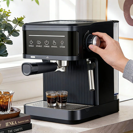 110V 220V 1.8L Espresso Machine Italian Coffee Machine Home Small Semi-Automatic 20Bar Coffee Machine Milk Foam