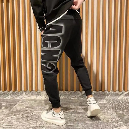 Men's Clothing Autumn Winter Trendy Letter Print Sports Joggers Harem Pants Y2K Vintage Casual Streetwear Sweatpants Pantalones