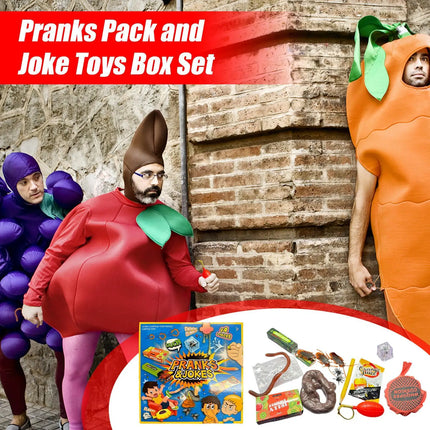 Joke Kit Pranks Pack Joke Toys Box Set Cockroach Roach Bug Whoopee Cushion April Fools Prank Stuff Noise Maker for party