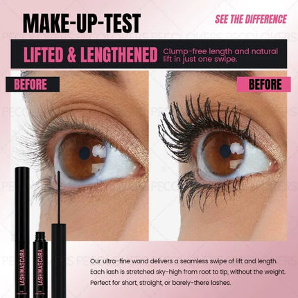 Waterproof and Sweat-proof, Black Tube Mascara, Thick Eyelashes, Natural and Long-lasting, Eye Cosmetics