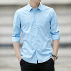 5XL / Long sleeve shirt light blue
