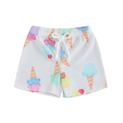 ma&baby 6M-4Y Infant Toddler Kid Baby Boy Swimsuit Animal Shell Coconut Tree Print Shorts Children Beachwear Bathing Suit