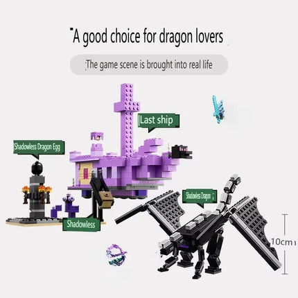 Ensemble de Construction Dragon de l'Ender et Vaisseau - 222 Pièces