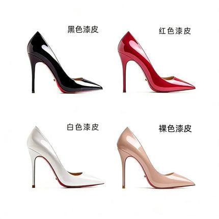Elegant Woman Heeled Shoes 2026 Trend Luxury Red Bottoms High Heels Pointed Toe Stiletto Pumps 12 cm Party Dress Wedding Shoes