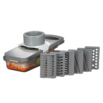LFGB Certification Pure 316 Stainless Steel Kitchen Mandolin 6 Pieces Ultra Sharp Blades Vegetable Slicer Grater with Protector