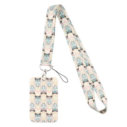 New Sakura Cherry Blossoms Flower lanyard card ID Badge Holder Keychain Pass Gym Mobile Kids Key Holder Key Rings Gift