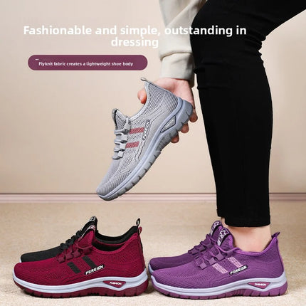 Women Casual Sports Shoes Breathable Lightweight Sneakers Anti-slip Flats Outdoor Running Walking Shoes Female Vulcanized Shoes