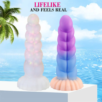 Silicone Soft Anal Toys Transparent Luminous Butt Plug 3 Size Adult Toys Tapon Anal Plug Braided Dilatador Anal Dildo Buttplug