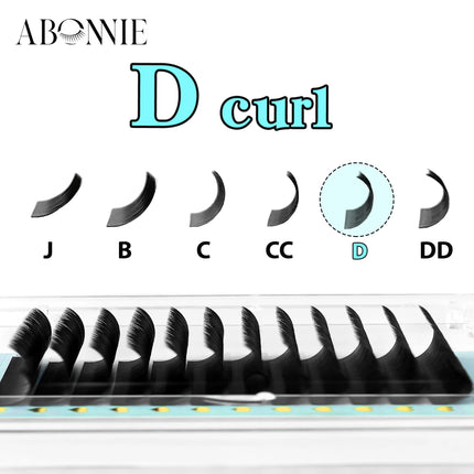 Abonnie LB LJ Curl Cashmere Classic Eyelashes Extensions Mixed Tray LB Curl Eyelashes