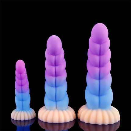 Silicone Soft Anal Toys Transparent Luminous Butt Plug 3 Size Adult Toys Tapon Anal Plug Braided Dilatador Anal Dildo Buttplug