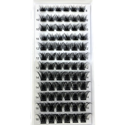 Mix Color Russian Volume beam Eyelashes Segments Natural Lashes DIY Cluster Eyelashes Segment Lashes Mixed size Rainbow Eyelash