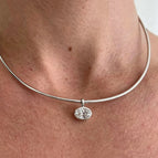 Silver Necklace / 4Carat-8x11mm