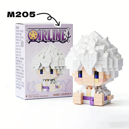 Anime Building Block Chopper Buggy  Assembly Micro Building Block Zoro Robin Character Model Mini Bricks Figure Toys For Gift