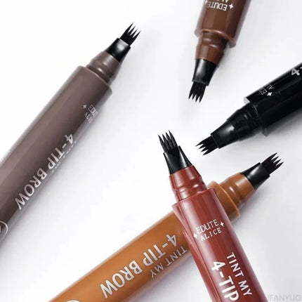 Liquid Eyebrow Pencil Eyebrow Pen Waterproof Fork Tip Eyebrow Tattoo Pencil Long Lasting Professional Fine Liquid EyeBrow Pencil
