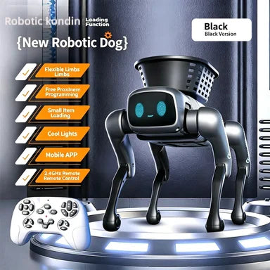 2026 Upgrade AI Intelligent Robot Dog Remote Control Programmable With Loading Basket Children Festival Birthday Toy