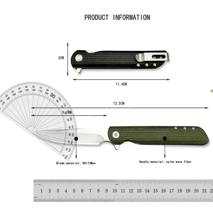 Hot 3810 Pocket Folding Knife 8CR13MOV Blade G10 Handle Portable Survival Knife Sharp Hiking Multipurpose Hunting Outdoor Knife