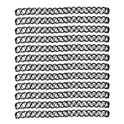 Vintage Elastic Braided Fish Thread Choker Gothic Black Choker 1pc Fashion Necklace for Punk Girl Women Gift