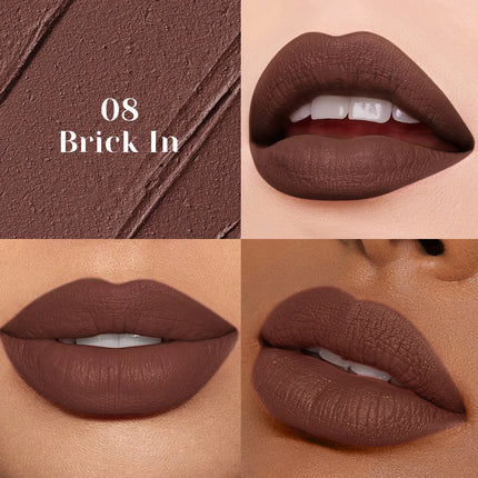 1pc Matte Nude Lipstick Smooth Texture Long-Lasting Water Resistance No Fading Ideal Christmas Gift Makeup for Women