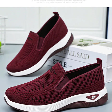 Women Casual Sports Shoes Breathable Lightweight Sneakers Anti-slip Flats Outdoor Running Walking Shoes Female Vulcanized Shoes