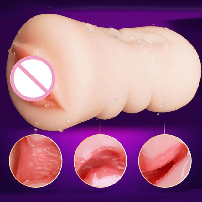 4D Realistic Deep Throat Male Masturbator Silicone Artificial Mouth Vagina Anal Erotic Oral Sex Masturbator Sex Toys For Men