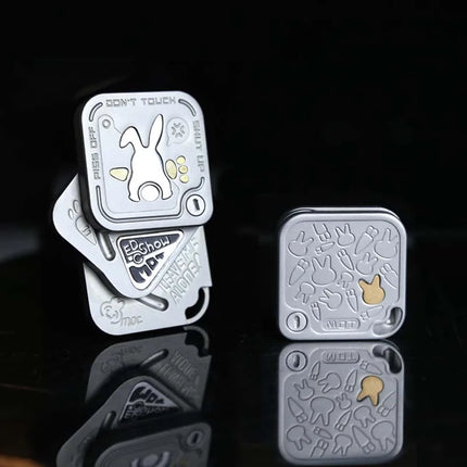 Angry Rabbit Triple-Layer EDC Magnetic Slider Side-Push Sensory Fidget Toy for ADHD, Anxiety & Office Stress Relief