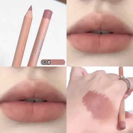 Rose Pink Lip Liner Matte Long Lasting Natural Lipliner Pencil Wooden Pole Nude Brown Lip Liner Lipstick Lips Contour Makeup