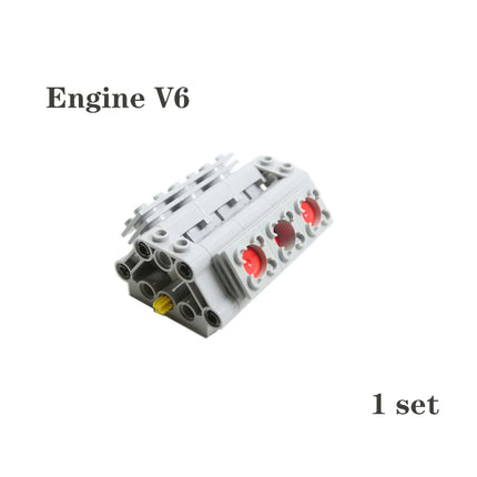MOC Technology Parts Kit Building Blocks Differential Gear Kit Engine Cylinder Building Blocks Model Car 65413  62821 V6 V8 V12