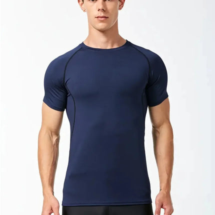 Men's T-Shirt Running Sport T Shirt Men Compression Top Tee Fitness Quick Dry Tight Training Gym Sport Running Shirts Men Jersey