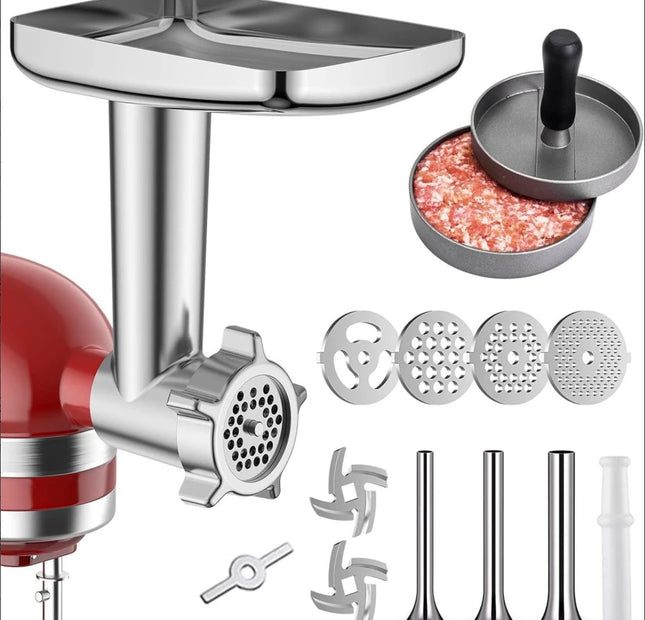 Metal Food Grinder Attachments for all KitchenAid chef Stand Mixers Series. Meat Grinders, Sausage Stuff high quality 2024
