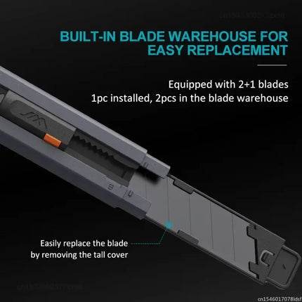 New Portable Mini Utility Knife Carbon Steel Blade Safety Lock Stretch Pocket Professional Paper Cutter Multifunction Tools Set