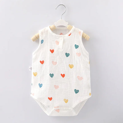 2026 New In Summer Infant Newborn Baby Girls Boys Sleeveless Cloth Cotton Outfits Kids Casual Jumpsuits Toddler Bodysuits
