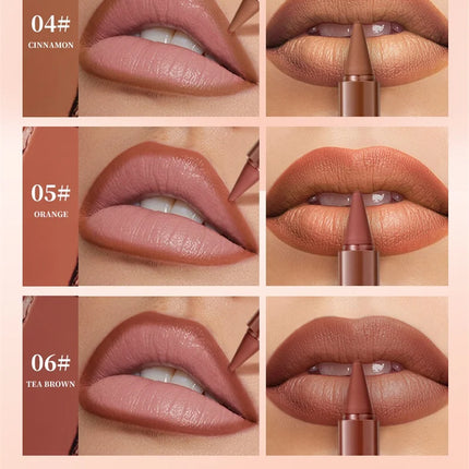 Tapered Lip Liner Pencil Set Matte Red Brown Velvet Lipstick Lasting Waterproof Non Sticky Contouring Tint Lipliner Lip Makeup