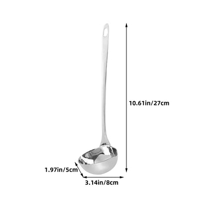 Stainless Steel Ladle with Pouring Spout Soup Oil Separator Spoon Canning Ladle Heat Insulation Anti-scalding Spoon kichen tool
