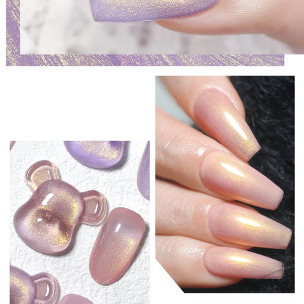 NailCo 10ml Gold Pink Pearl Shell Base Gel Polish 10 Colors Auroras 3D Thread Shell Gel Semi Permanent Soak Off UV LED Nails Art