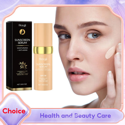 Liquid Concealer Foundation Spf 50 Suncreen Dark Circles Blemishes Full Coverage Hydrating Oil Control UV Protect Makeup Primer