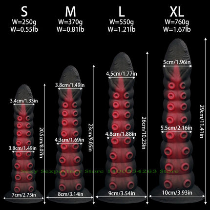 New Tentacle Anal Plug Mixed Color Alien Dildo Soft Huge Butt Plug Suction Cup Anal Toys Vaginal Anal Dilator Sex Toys Women Men