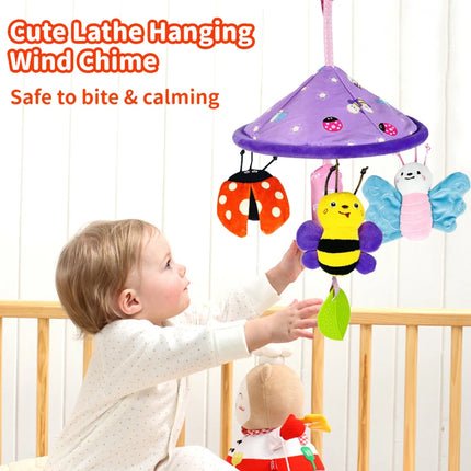 Baby Sensory Hanging Rattles Learning Toy Soft Plush Animals Newborn Baby Rattle Multifunctional Stroller Toys 0-24 Months Gifts