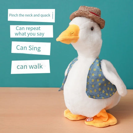 Repeating Duck Lovely Talking Duck Musical Stuffed Plush Doll Plush Toy Stress Relief Fun Gift for Friends